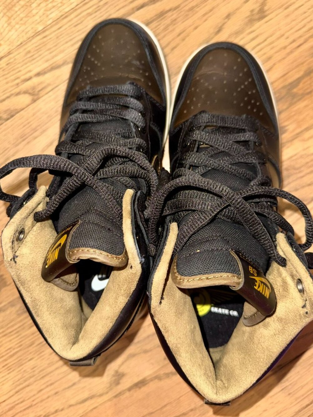 NWOB Nike SB Dunk High Pawnshop Skate Co "Old Soul" black gold size 7.5 - Picture 8 of 11